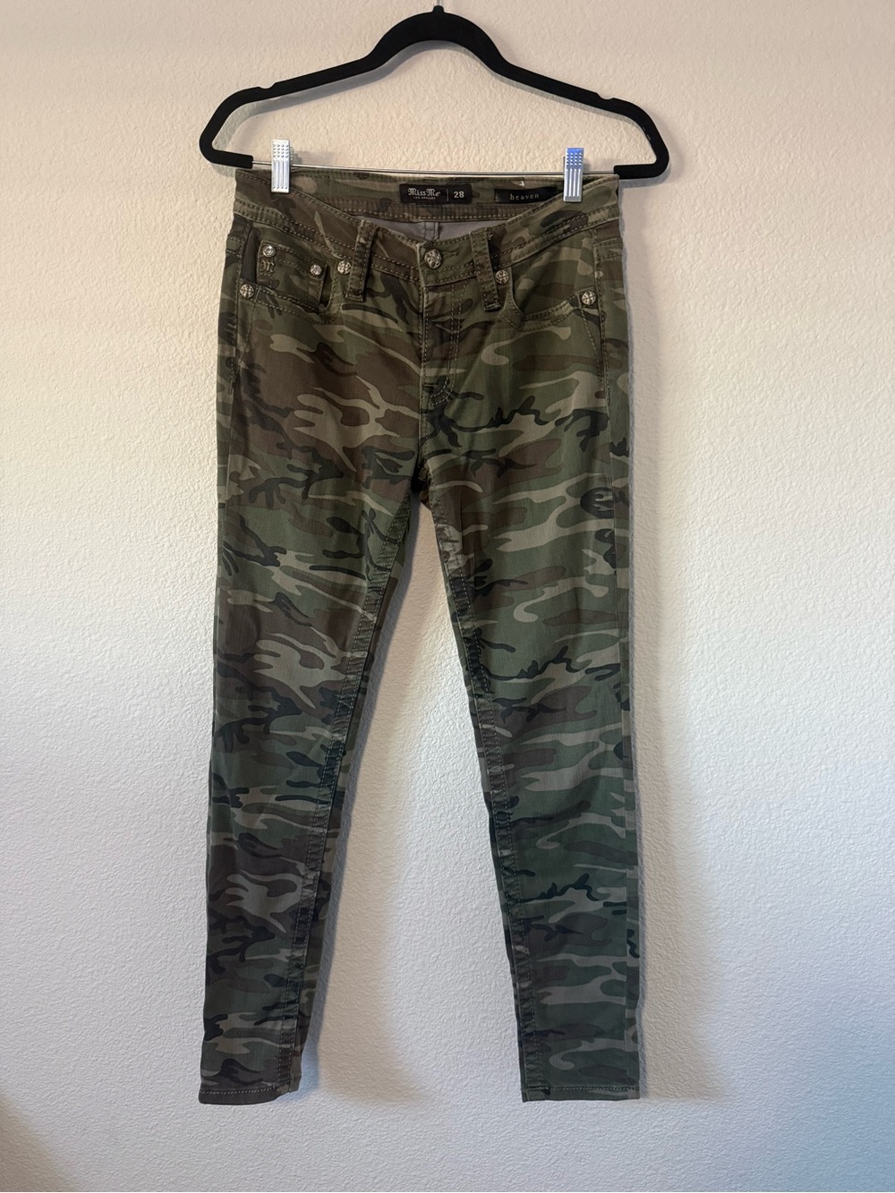 Miss Me Olive Camo Skinny Jeans - Picture 9 of 16